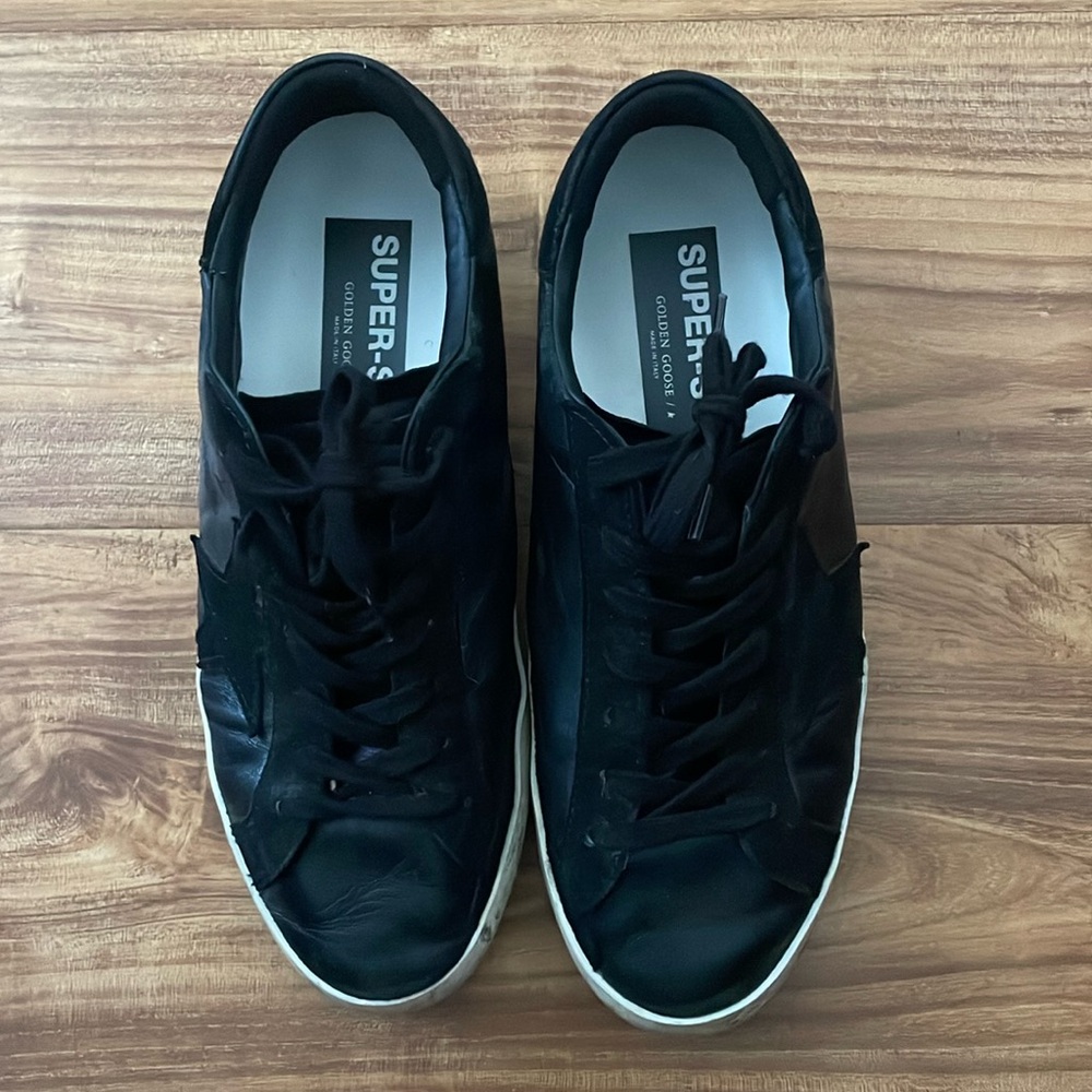 Golden Goose Black Superstar Sneakers